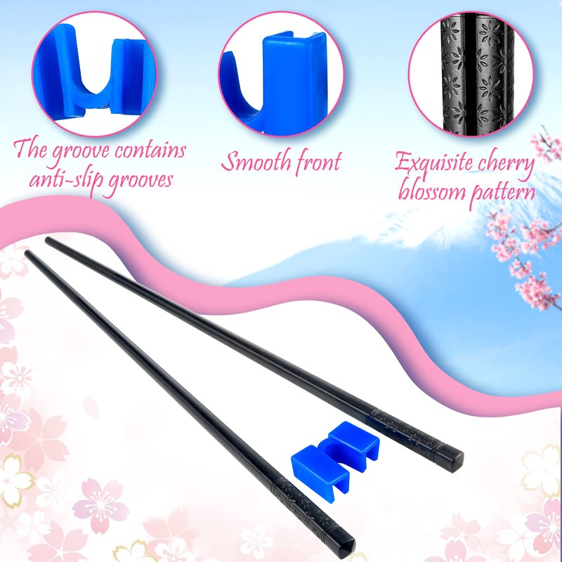 Tessco for you 5 Pairs Training Chopstick Helpers Reusable Chopsticks