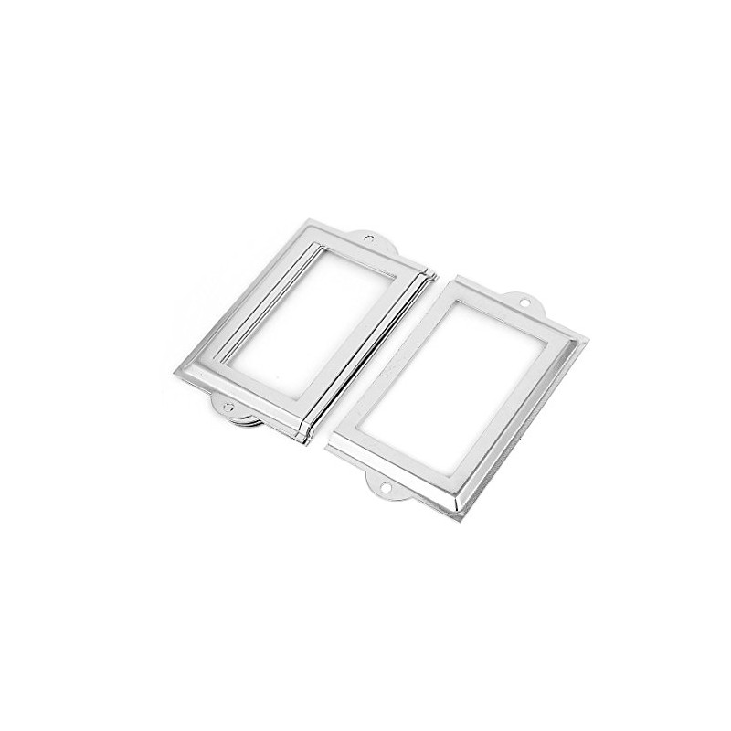 sourcing map Metal 105x60mm File Drawer Tag Label Holder Name