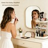 360 Spinning Rotating Makeup Organizer for Vanity with Adjustable Trays