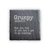 Slate Running Coaster - Grunpy - Funny Running Gift -