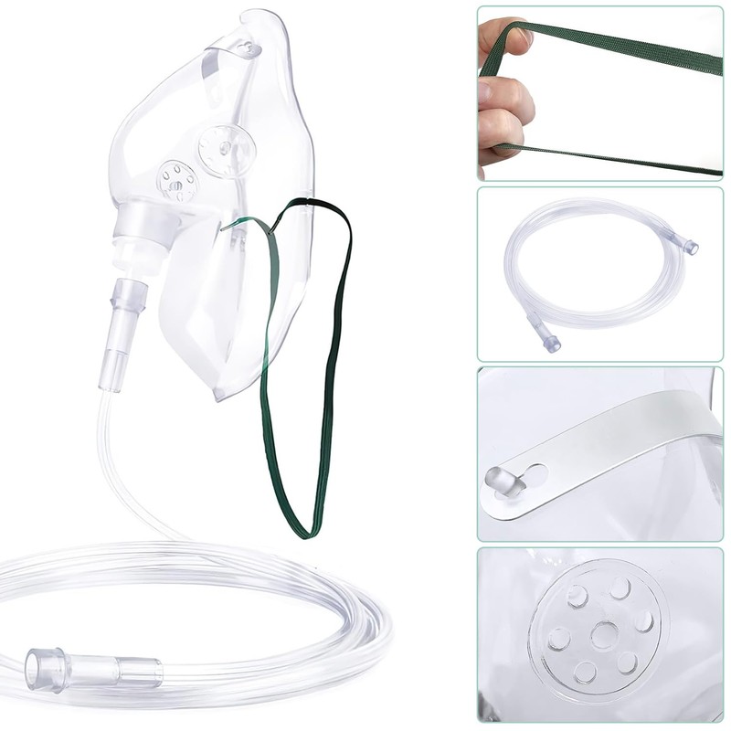 Agooteam 3 Pack Oxygen Mask for Adult Face with 7'