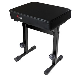 Tlingt Keyboard Bench, High-Density Piano Bench with Extra-Thick Padded Seat, Adjustable 7-Level Locking Height (18"-23"), Musician Grade Keyboard Stool for Long Session Comfort/Black