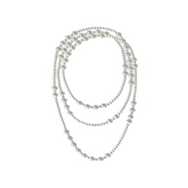 Deelfel Women's Necklace, Long Pearl, Multiple Layers, Faux Pearl, Elegant, Formal Accessory, Wedding, Party, Elegant, Gorgeous, Stylish Coordination, Simulated Pearl, Created Opal