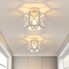 XSDeTu 2 Pack White Semi Flush Mount Ceiling Light, Modern