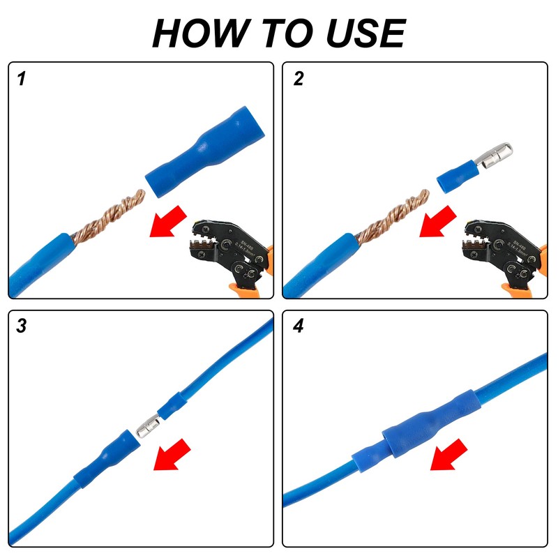 Cable Lugs Electrical Crimp Connectors Round Cable Connector Waterproof Insulated