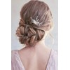 Unicra Silver Wedding Flower Hair Pins Bridal Headdress Wedding Hair
