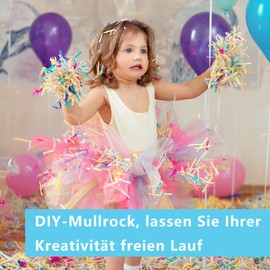 30 cm x 9 m Rainbow Tulle Decorative Fabric, Rainbow Gradient Tulle Fabric, Glitter Tulle Ribbon Table Runner, Soft Decorative Tulle for Tutu Wedding Party Decorations and Crafts