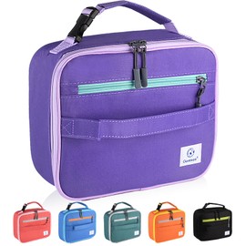 Genteen Lunch Box Lunch Bag for Kids Girls,Insulated Lunch Bag Women,Reusable Lunchbox for School,Work,Outdoor (Purple)
