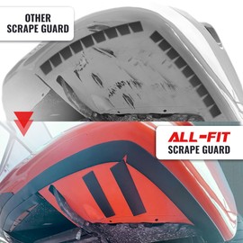 All-Fit Automotive Bumper Scrape Guard – Universal Front Splitter Lip Guard – Easy-to-Install Skid Plate Kit for Lowered Cars (10’ L x 1.5” W)