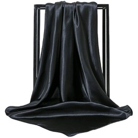 MAIRY 35 Inch Silk Head Scarf 1 Pc Large Square Neck Scarf Sleeping Hair Wrapping Satin Scarf for Women 09210