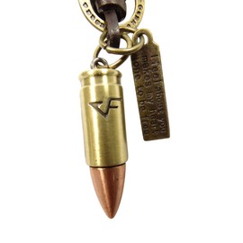 Gifts by Lulee, LLC Bullet Pendant Tibetan Brass and Copper Pendant with Adjustable Black Leather Necklace
