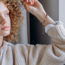 RainSo Women Pure Copper Magnetic Bracelet with Handmade Heart Hollow Adjustable Design with Display Box (Heart Hollow Design)