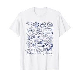 Italian summer clean girl sardines fisherman aesthetic T-Shirt