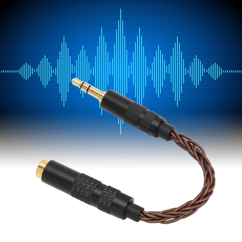 4.4mm Balanced Female to 3.5mm Stereo Male Adapter Cable Gold