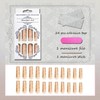 VOTACOS Press on Nails Long Coffin Fake Nails Nude False
