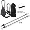 Grow Light Rope Hanger 2Pairs， Adjustable Rope Ratchet Hangers 150