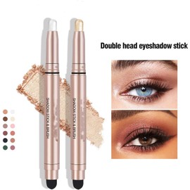 Juego de Barras de Sombra de Ojos, 6 Piezas de Lápiz de Sombra de Ojos, Resistente al Agua, Mate, Brillo, Colores Tierra Arcoíris, Kit de Maquillaje de Altamente Pigmentado para Mujeres y Niñas