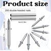Ovveroche 100Pcs Double-Head Skirting Thread Seamless Nail, Skirting Line Without