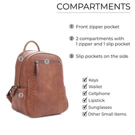 JESSIE & JAMES Women's Large Multi Compartments Fashion Concealed Carry Backpack|TN