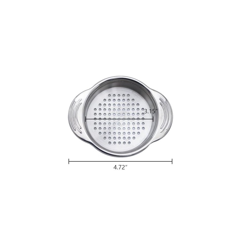 LannuMet Stainless Steel Colander 4.7inch Kitchen Can Strainer Metal Colander