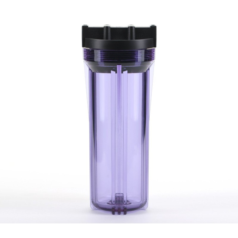 Hydronix HF3-10CLBK34, 10" Clear Housing with Black Rib Cap For