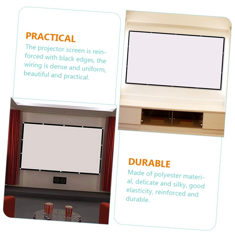 jojofuny Projector Screen Foldable High Definition Crease Screen for Home