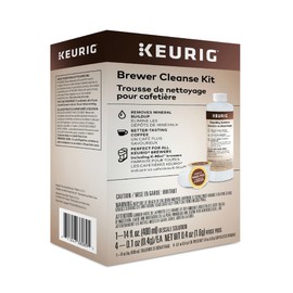Keurig Brewer Cleanse Kit For Maintenance Includes Descaling Solution & Rinse Pods, Compatible with Keurig Classic/1.0 & 2.0 K-Cup Pod Coffee Makers, 4 Count