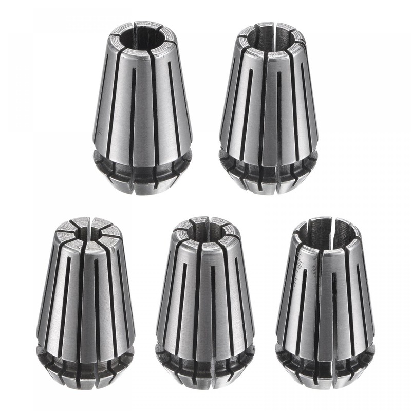 sourcing map 5pcs ER16 Spring Collet Set, 1/8" to 3/8"