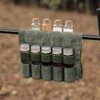 Outdoor Spice Bottle Bag Foldable 9 Pockets Portable Canvas Seasoning