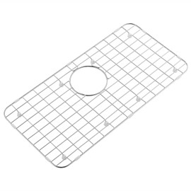 CIPOTAL 25.1 in. x 12.5 in. Rear Drain Kitchen Sink Bottom Grid with Supersoft Silicone Feet in 304 Grade Stainless Steel