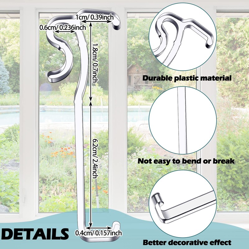20 Pieces 3. 25 Inch Valance Clips for Blind Window