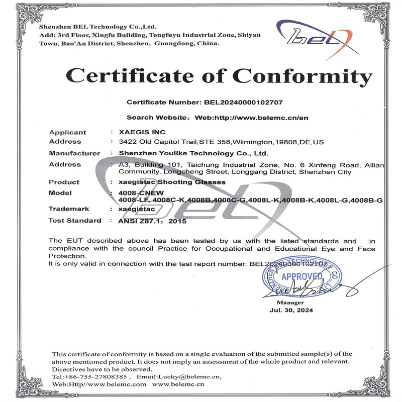 Xaegistac Shooting Glasses with Case Anti Fog Hunting Safety Glasses