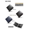 BELTMIX Men's Bifold Wallet, Carbon Leather, Genuine Leather, Wallet, Design