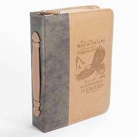 Divinity Boutique Bible Case for Men and Boys - Extra-Large Faux Leather Bible Cover for Church, Study, Travel - Fits Books up to 10” x 7.5” x 1.5”