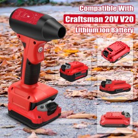 Cordless Leaf Blower,Jet Fan 130000 RPM Wind Speed,Compatible with Craftsman 20V Battery Powered - Lightweight Handheld Leaf Blower for Lawn Care, Yard, Patio Blowing Leavs Dust, Sideway Cleaning