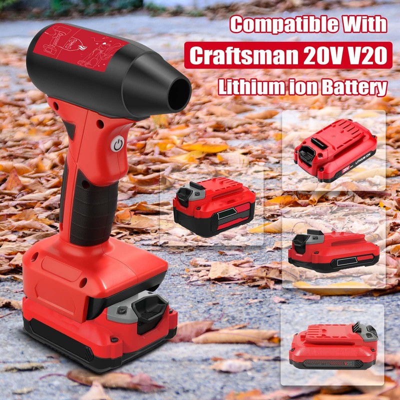 Cordless Leaf Blower,Jet Fan 130000 RPM Wind Speed,Compatible with Craftsman