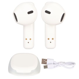 Bluetooth Translation Headset Stereo 74 Languages 70 Accents Support Low Latency Translation Earbuds for Calling Music White