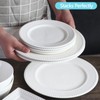 Wareland Embossed Salad Plates Set of 4, 8 inch White