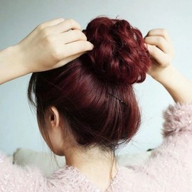 Hair brown wig cherry harness giblet band 3 pieces (WFHBQ51) / 머리 브라운 가발 체리 하니스 곱창밴드 올림 3개 (WFHBQ51)