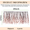 4 packs Track Braid Hair Boho Box Braids Goddess Curl
