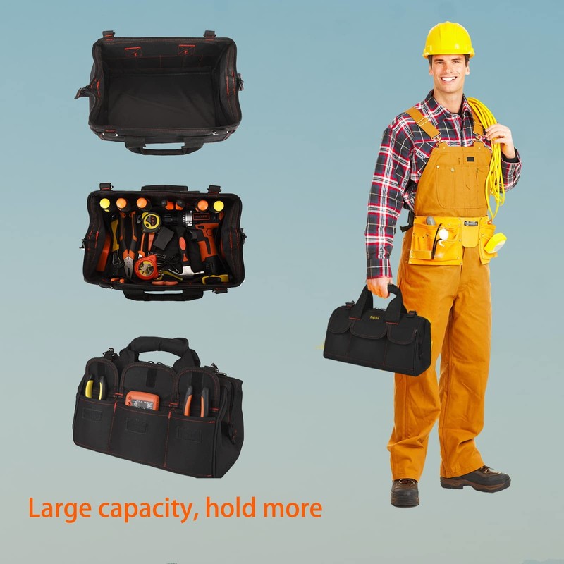 FASTECH 22-inch Heavy Duty Tools Bag With Wide Mouth For