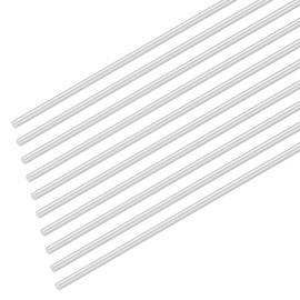 M METERXITY Pack of 16 Round Aluminum Rods, 3mm (1/8") Diameter, 250mm (10") Length, 6061 Aluminum Round Rods, Solid Lathe Bars, Metal Sticks, for DIY Craft Making, Industrial, Construction, Model