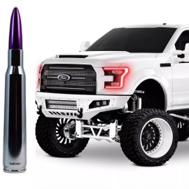 VMS RACING Chrome With Purple Bullet Antenna for Ford F150 F250 F350 Billet Aluminum