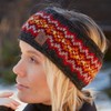 Pachamama Women Wool Ear Warmer Headband Fleece Lined Handknitted Shetland