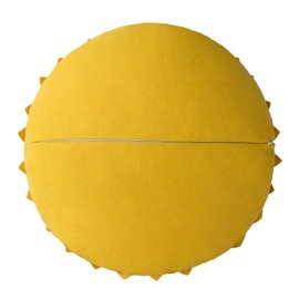 JWH 3D Sunflower Throw Pillow Hand Craft Accent Pillow Round Cushion Cover Decorative Pillowcase with Pillow Insert Home Sofa Bed Living Guest Room Decor Girl Gift 14 Inch Yellow