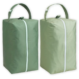 Nora's Nursery Bolsa reutilizable para pañales de tela, cápsula de pañales de tela lavable con gran apertura de cierre, en 2 paquetes de cápsula de pañales impermeable con broche desmontable, bolsas húmedas de pañales de tela