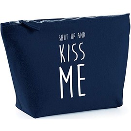 Hippowarehouse Shut up and kiss me printed make up cosmetic wash bag 18x19x9cm