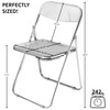 Urban Lifestyle Transparent Acrylic Modern Folding Chair with Chrome Frame,