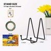 Mocoosy 4 Inch Plate Stands for Display - Black Iron