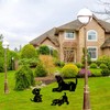 3PCS/Set Animal Silhouette Stake Dog Garden Decoration Dog Silhouette for